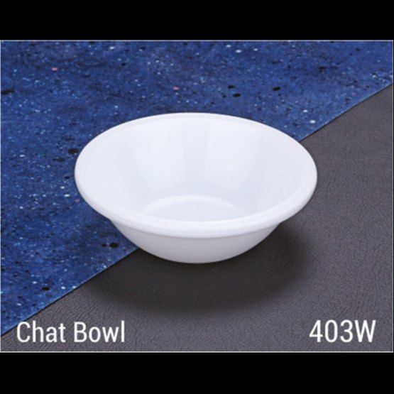 Round White Chat Bowl