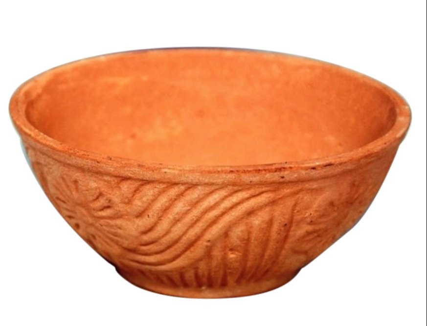 Round Brown 100 Ml Terracotta Clay Bowl
