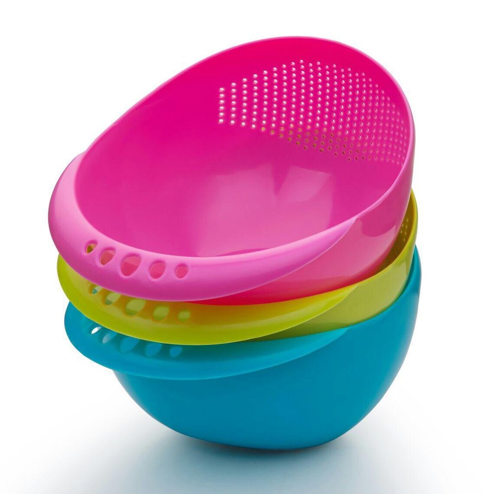 Round Plastic Rice Washing Bowl, For Home, Size: Medium Size