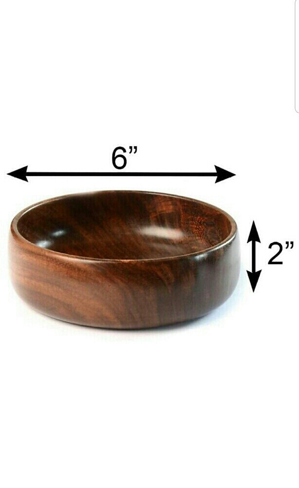 New Brown Wooden Salad Bowls, Set Contains: 1, Size: 6 Inch