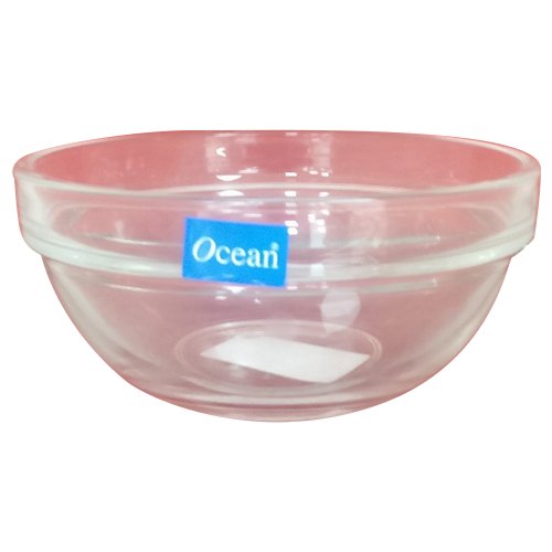 Transparent Round Ocean Premium Glass Serving Bowl, Size: Diameter 10 X 12 Cm