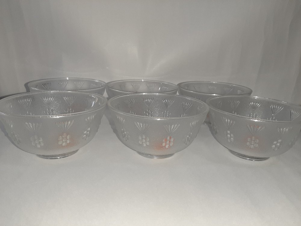6 Pcs Glass Bowl Set for Home