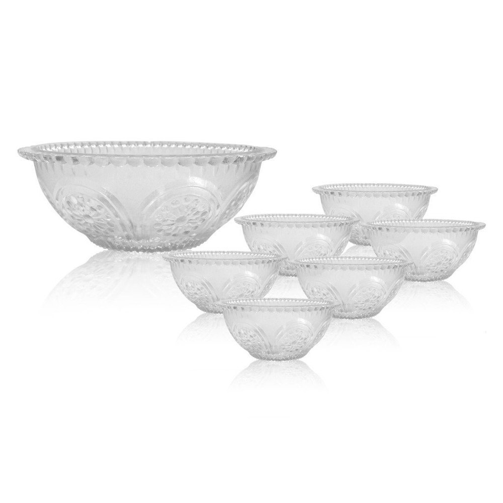 Transporter Round 7 Pcs Glass Bowl Set, For Home