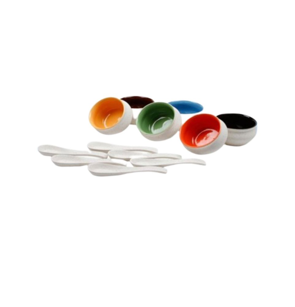 Ocean Handicraft White Ceramic Soup Bowls Set, Set Contains: 12 Pies