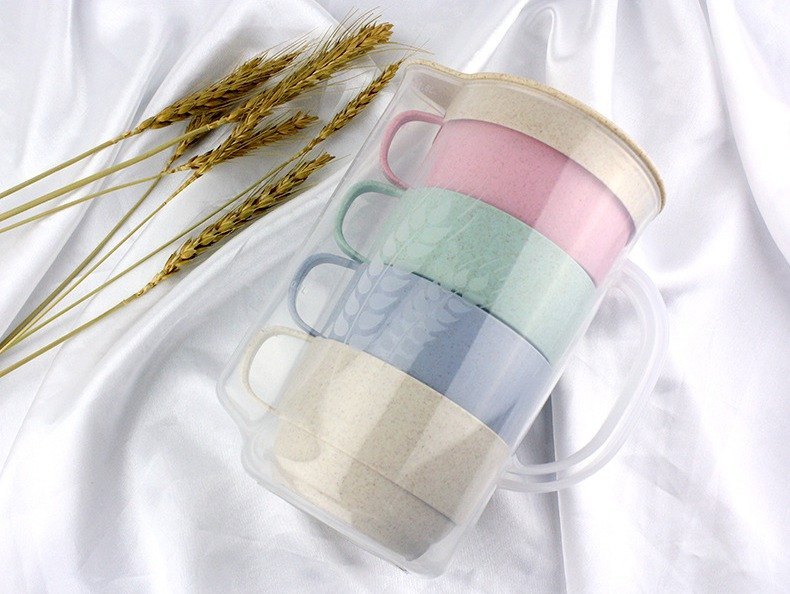 Kadeau Wheat Fiber Cup with Jug, Packaging Type: Box