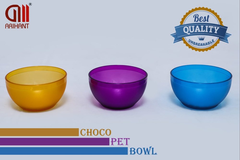 Arihant Multicolor Plastic Choco PET Bowl