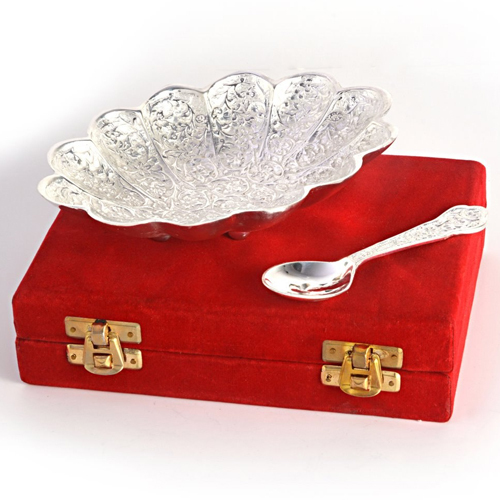 Silver Polish Bowl with Spoon