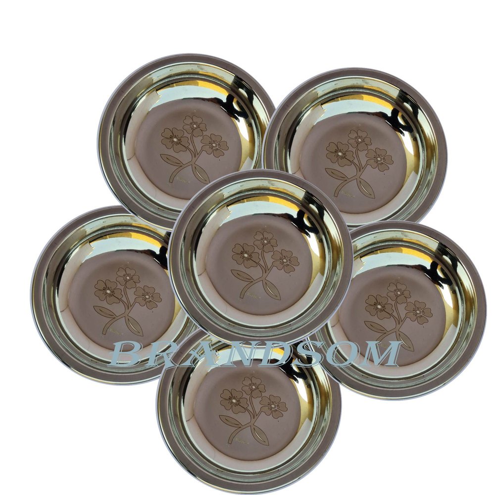 Round Stainless Steel Dessert Bowl Set of 6, For Home