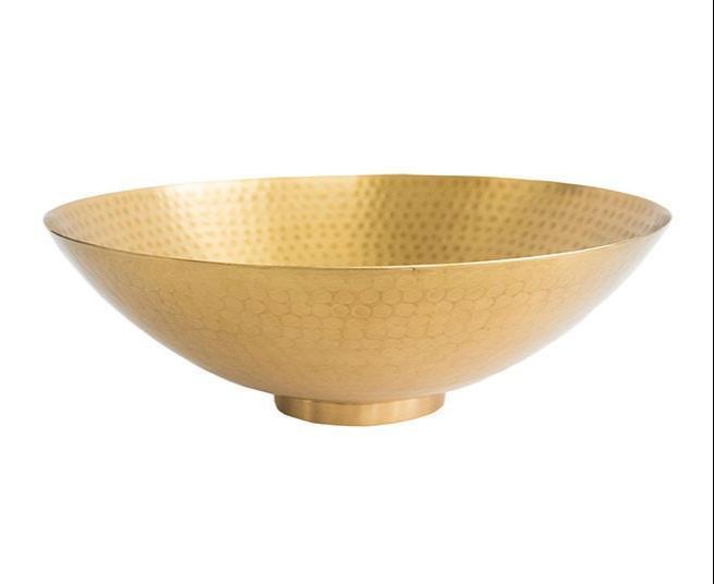 Brass Fruit Bowl, Shape: Round, Size: 3 D X 4.25 H