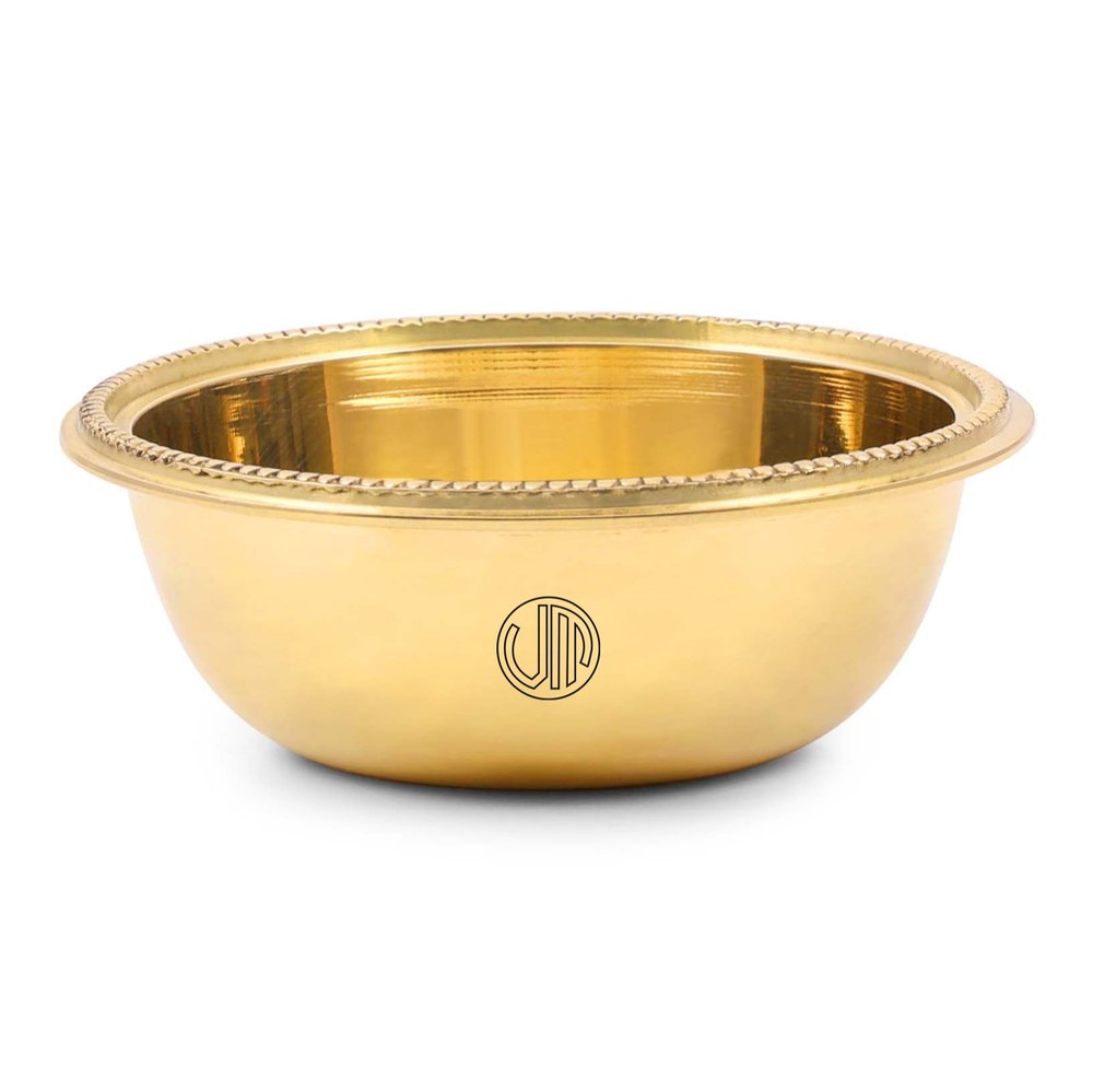 Round Golden Hammered Brass Bowl 3.3\'\', For Home