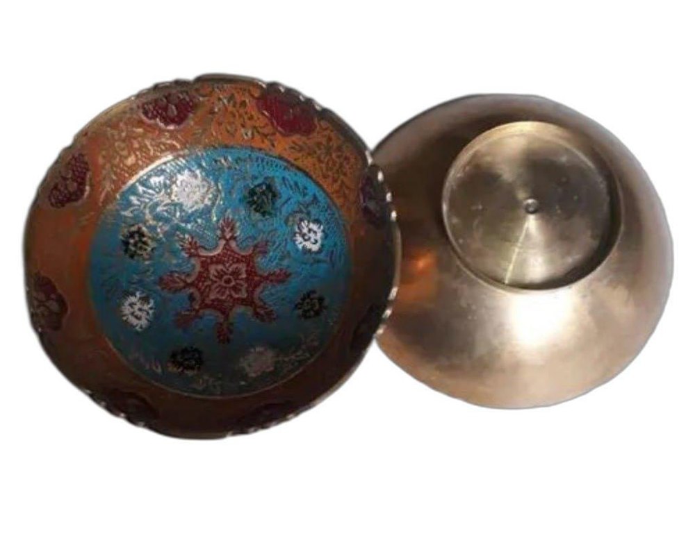 Brass Fruit Bowl, Shape: Round, Size: 4 Inch