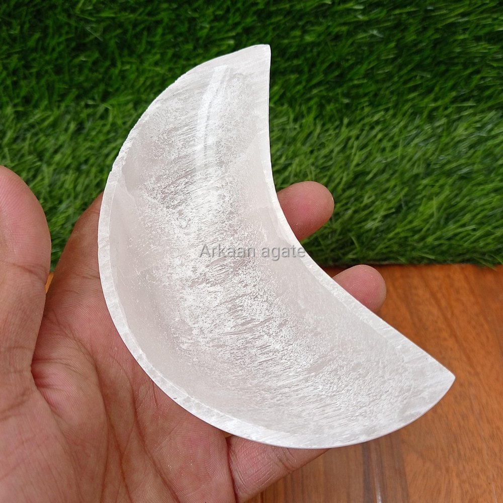 Selenite Crystal Bowl MOON Crystals and Healing SALE FOR ARKAAN AGATE EXPORT
