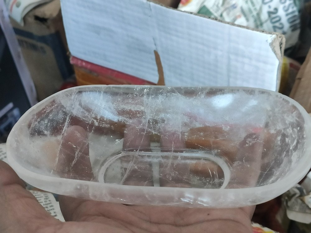 seh White Gemstones Crystal Bowl