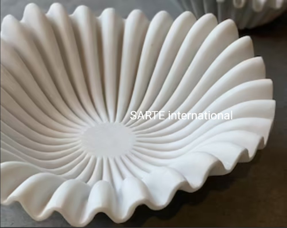 Marble Matt Stone Carved Bowl, For Home Decor Office Decor