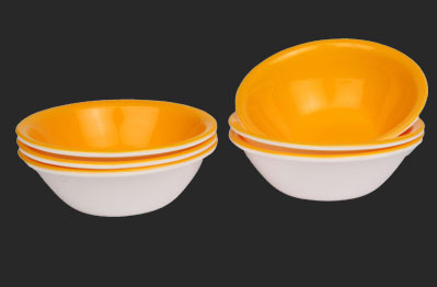 White & Black Round Bowl - Sandwich, For Restaurant