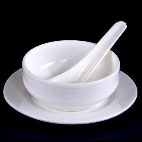 Preet Designer White Acrylic Soup Set