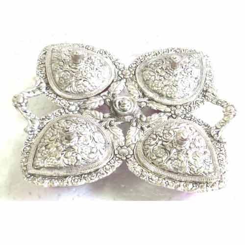 Silver Metal Bowl Set for Home