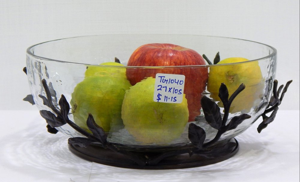 TGA clear Glass Fruit Bowl, For Home