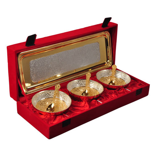 Gold Wedding Gifts Set Brass Bowls