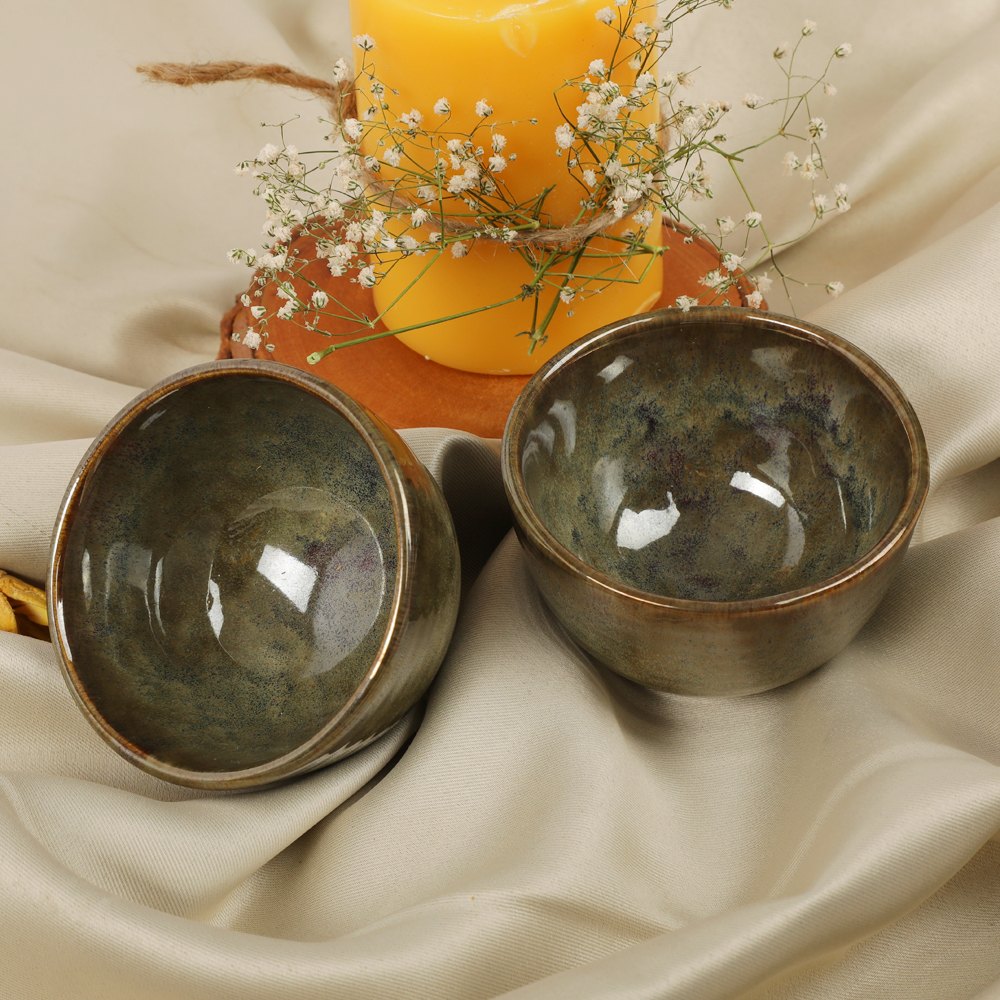 Amalfiee Round 3.5 Inch Ceramic Pottery Bowl