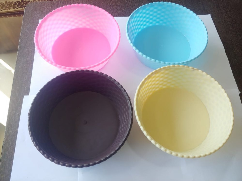 Ambica Tech Round At Bottom Rose Plastic Fruit Bowl, Size: 12 X 5 Inches (dia X H)