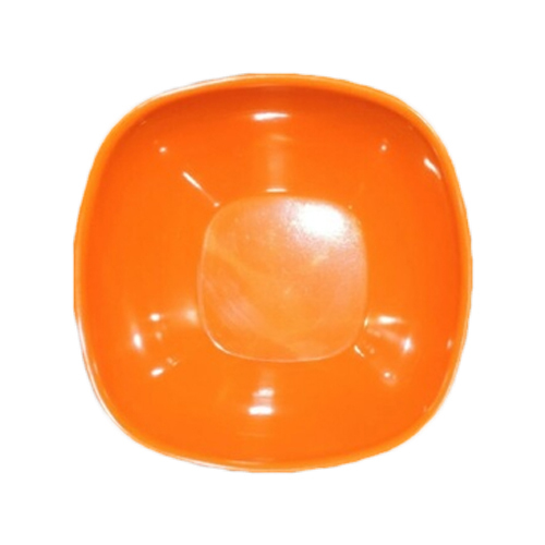 AI Orange Melamine Square Soup Bowl, Size: 5 Inches