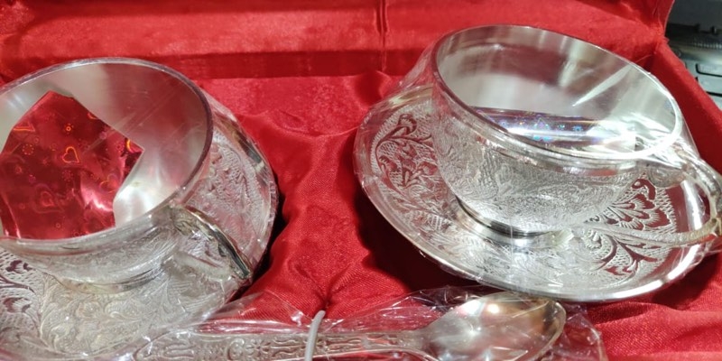 Brass Rawsome Shack German Silver Cup Plate