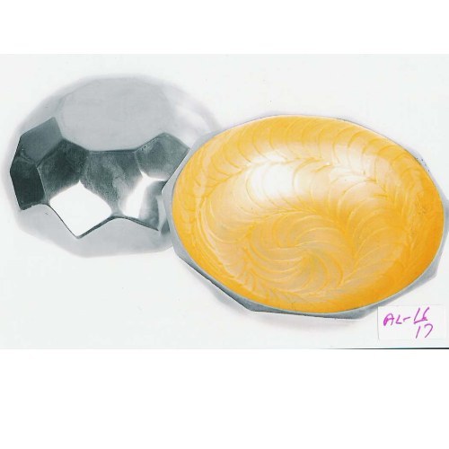 Round Golden Aluminium Designer Bowls, For Home, 1