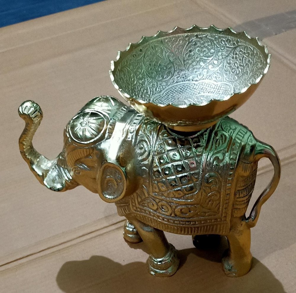 Oval Decor Almunium Elephant Bowl, For Restaurant, Singal