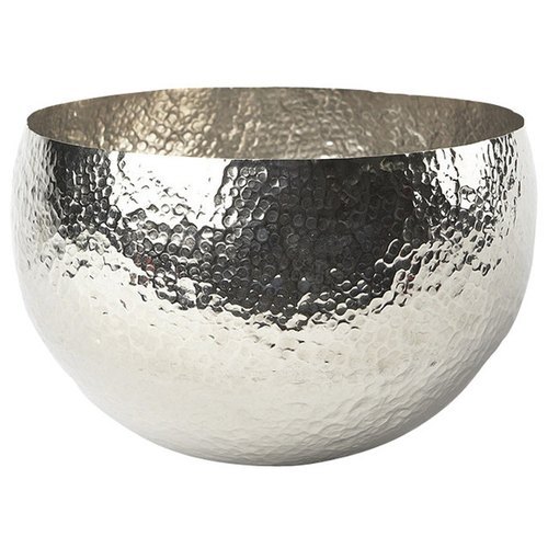 Silver Hammered Aluminium Pedicure Bowl, Size: 60 Cm, Capacity: 5 Ltr