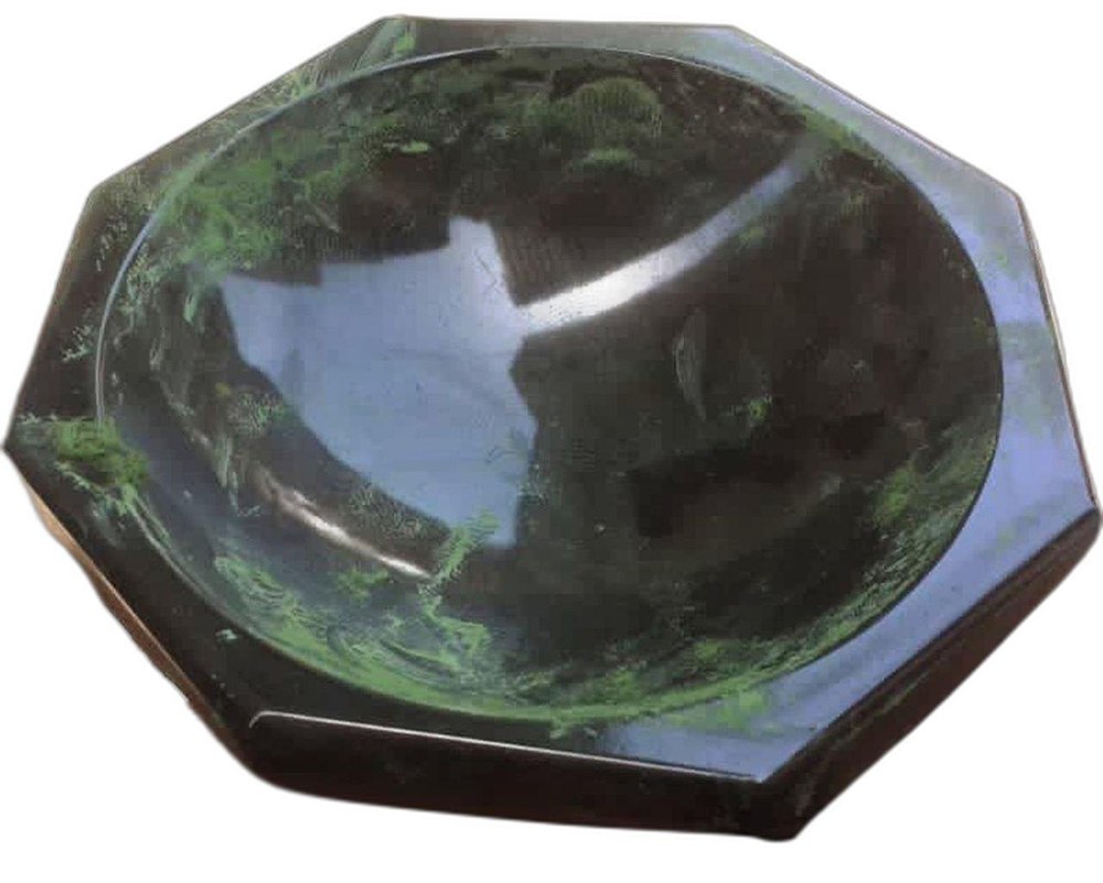 Round Black Agate Bowl, For Decoration