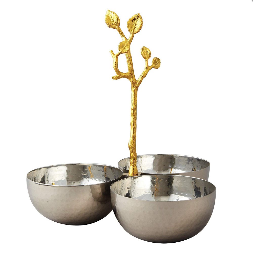 Silver Aluminium Fruit Bowl, Size: 8 X 8 X 9 Inches