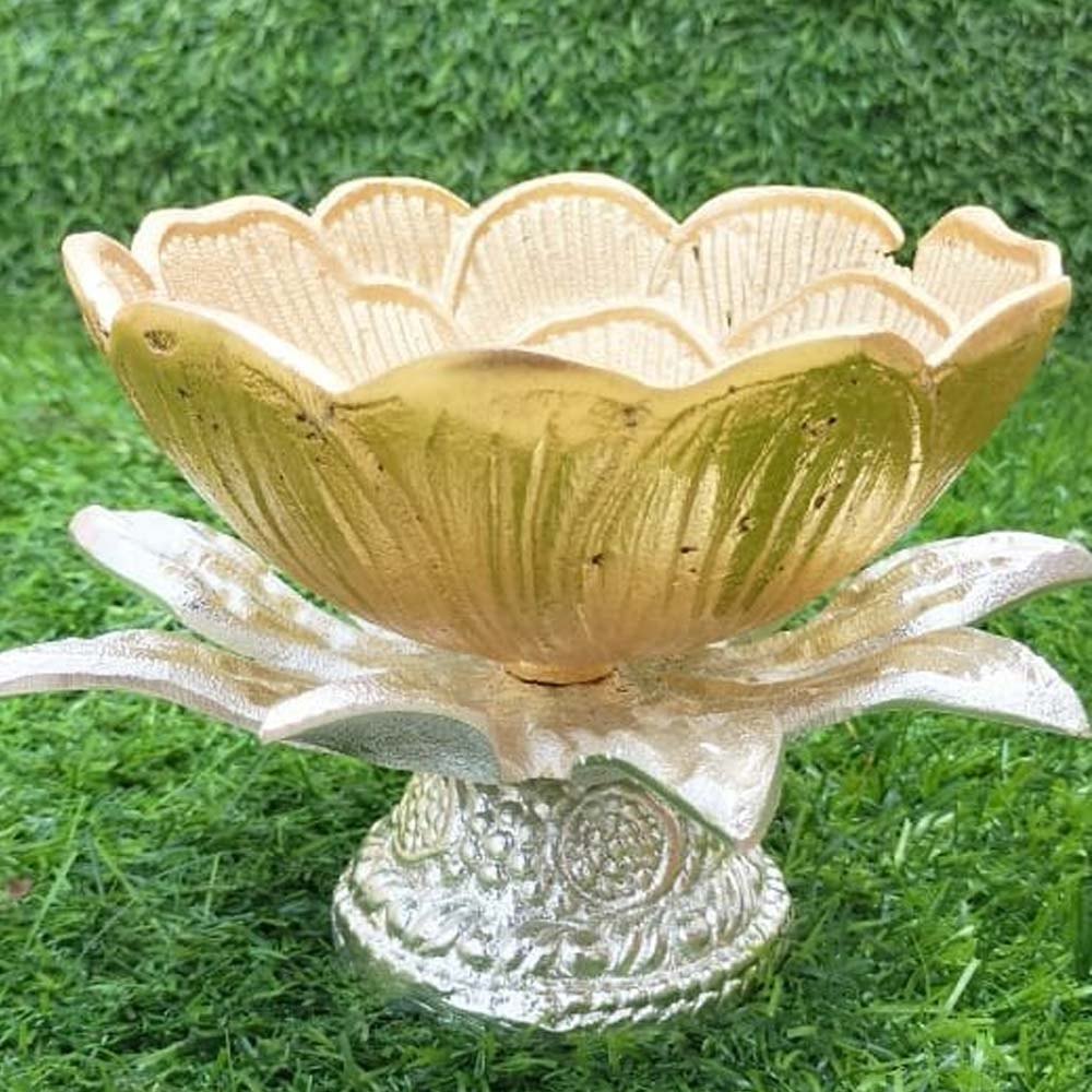 Color Coated Golden And Silver Aluminium Dry Fruit Bowls, Size: 15x10x8inch