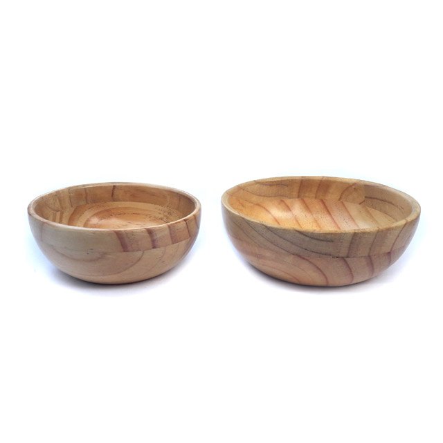 Eco-Friendly Biodegradable Natural Pine Wood Plain Fruit Bowl Multipurpose Wooden Bowl