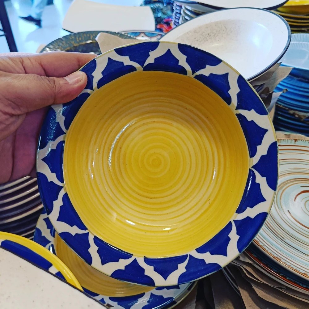 Ceramic Plain Pasta plate, For Hotel, Size: 7