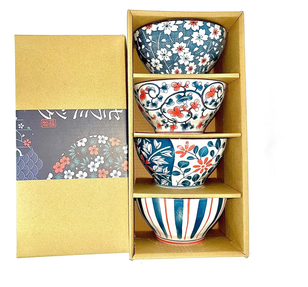 Multicolor Round Ceramic Cereal Bowls, Set Contains: 4 Bowl, Size: 5inch (diameter)