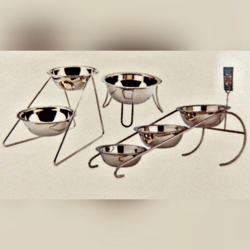 Silver Stainless Steel Chutney Stand, For Hotel, Packaging Type: Carton