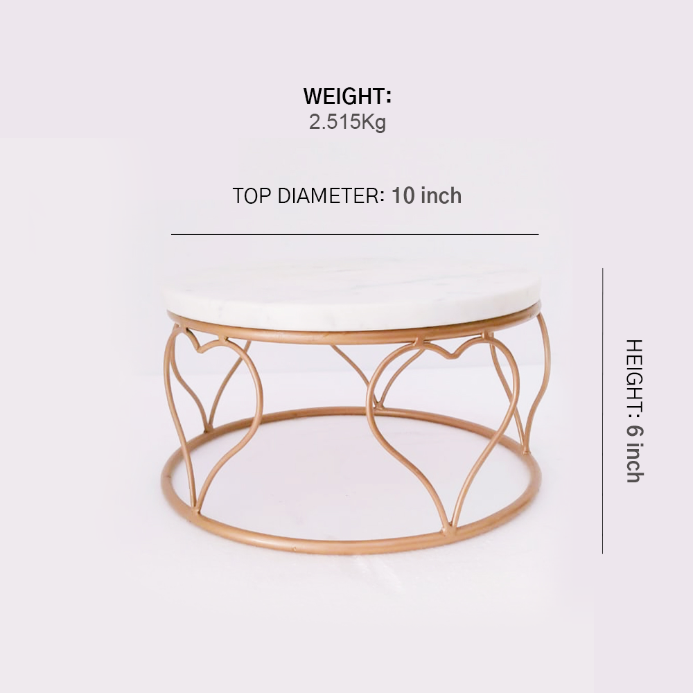 Gold Metal Cake Stand, Packaging Type: Box, Round