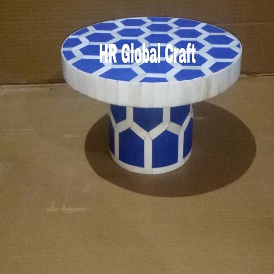 Tray Bone Inlay Cake Stand, Round, Size: 12*12 Inches