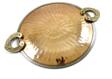 Brass Plain D/w Copper Round Tawa, For Home, Packaging Type: Box