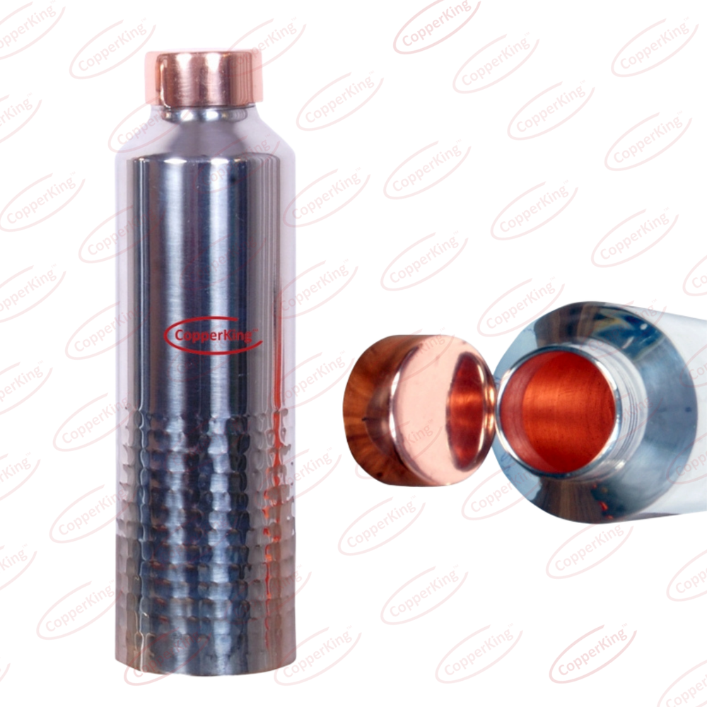 Silver CopperKing Steel Copper Water Bottle, 750 mL