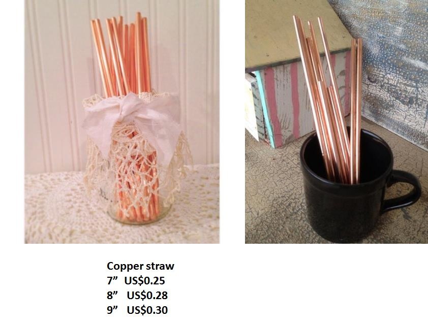 Copper Straw Pipe, Size: 0-1