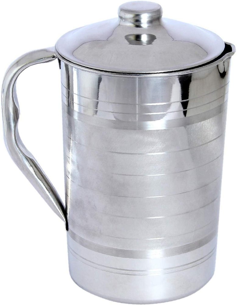 Silver Plain 1.5L Stainless Steel Water Jug, For Home