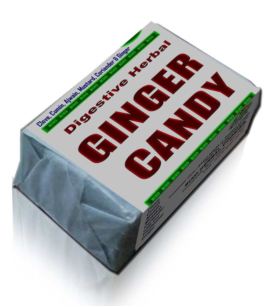 White Rectangular Bixo Ginger Candy, Packaging Type: Packet, Packaging Size: 60 Gm