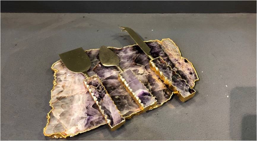 Purple Irregular Amethyst Platter