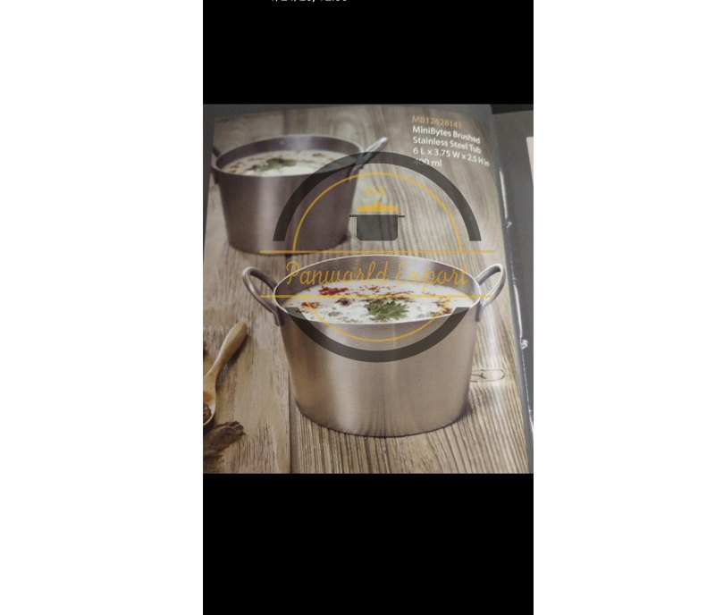 Polished Stainless Steel Round Serving Tub