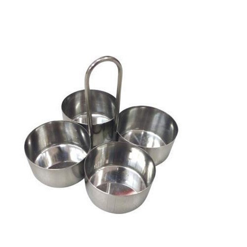 Reeva Hospitality Silver Stainless Steel Chaumukha, Packaging Type: Box, Round