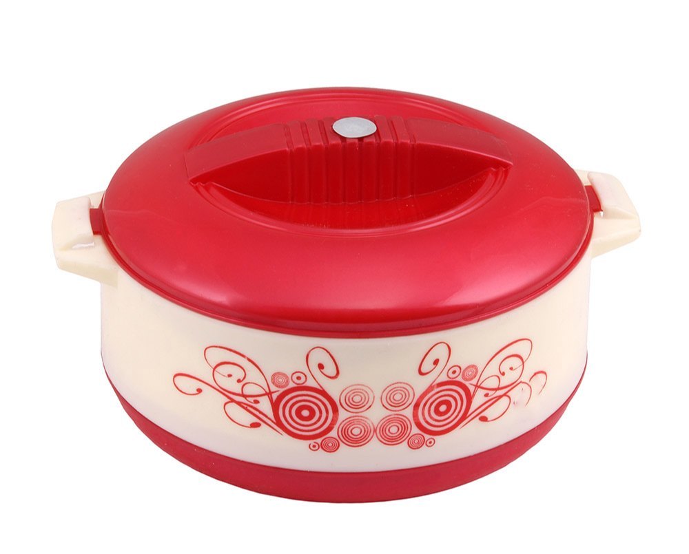 Regal Touch Plastic 1500 ml Red Casserole Hot Roti Pot, Packaging Type: Box, Round