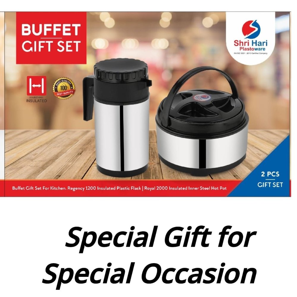 Plastic Black 2 Piece Gift Set, For Gifting