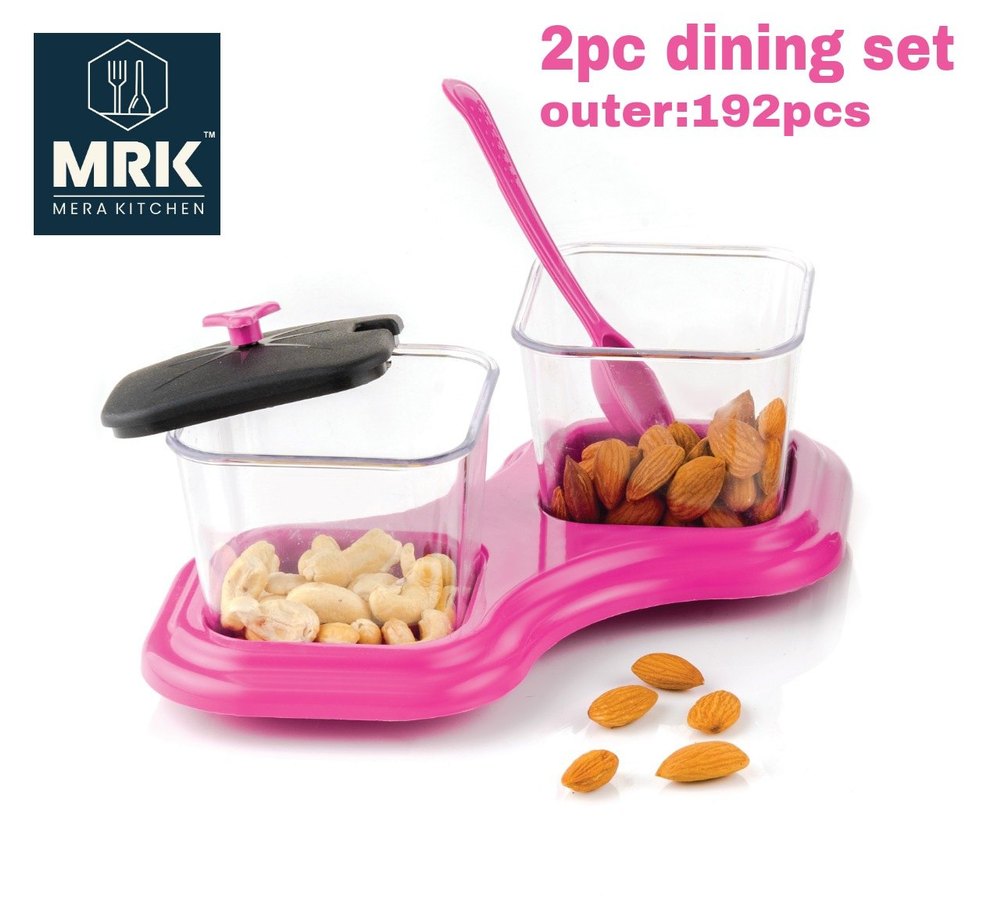 Pink Plastic Pickle Stand Dining Set, For Home, Capacity: 1 kg